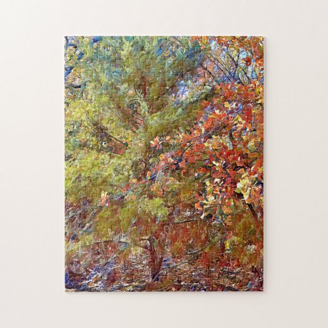 Fall Autumn Tree Forest Nature Art Puzzle (Vertical)