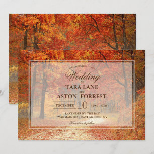 Fall Autumn Tree Rustic Wedding Invitation