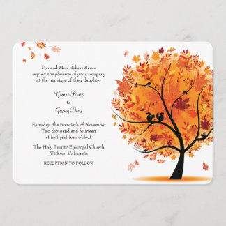 Fall / Autumn Tree Wedding Invitation