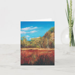 Fall Autumn Trees Landscape Art Note Card