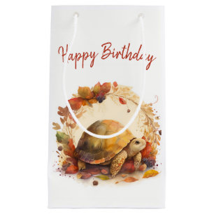 Fall / Autumn vibes Tortoise - Birthday Party - Small Gift Bag