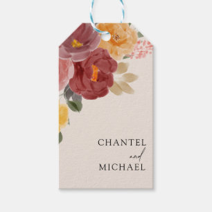 Fall Autumn Wedding Gift Favour Tags