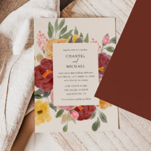 Fall Autumn Wedding Invitation