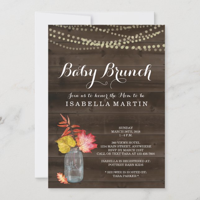 Fall Baby Brunch Invitation (Front)