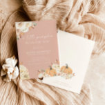 Fall Baby Girl Baby Shower | Pink A Little Pumpkin Invitation<br><div class="desc">This lovely Baby Shower Invitation features modern calligraphy with neutral tones- the perfect way to accent your little one's shower. 

Easily edit most wording to match your event! Text and background colours are fully editable —> click the "Edit Using Design Tool" button to edit!</div>