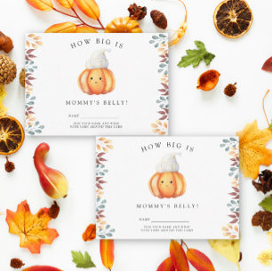 Fall BABY pumpkin - How big is mummy's belly Enclosure Card