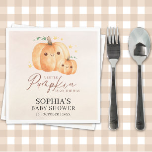 Fall Baby Shower – "A Little Pumpkin Is on the way Napkin