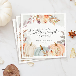 Fall Baby Shower A Little Pumpkin Napkin
