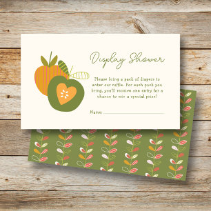 Fall Baby Shower Apple Theme Display Enclosure Card