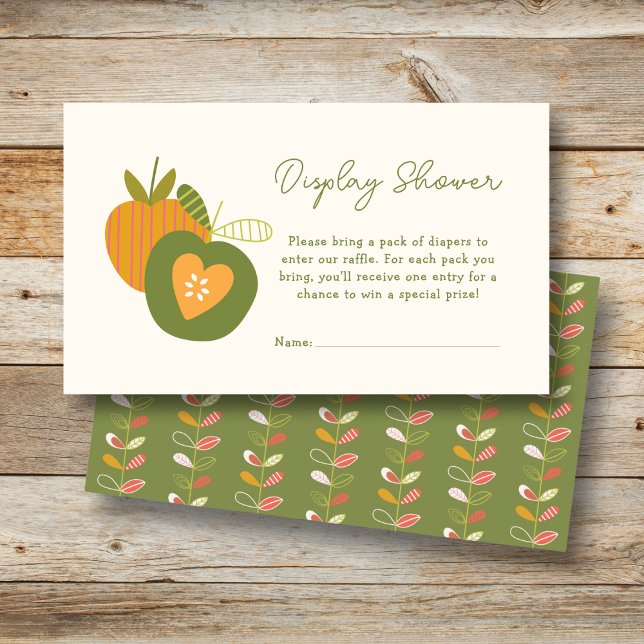 Fall Baby Shower Apple Theme Display Enclosure Card (Creator Uploaded)