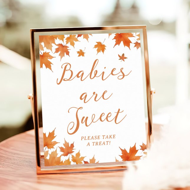 Fall Baby Shower Babies are Sweet Favour Poster (Creator Uploaded)