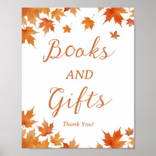Fall Baby Shower Books and Gifts Poster