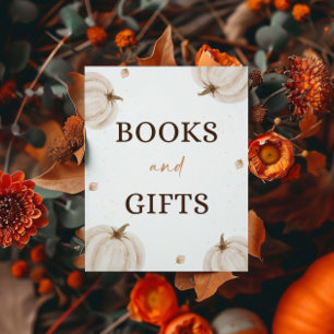 Fall Baby Shower Books And Gifts Sign