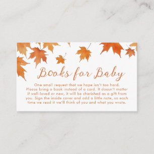 Fall Baby Shower Books For Baby Enclosure Card