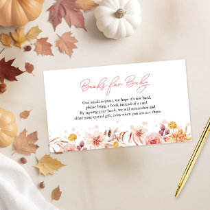 Fall Baby Shower Books For Baby Enclosure Card