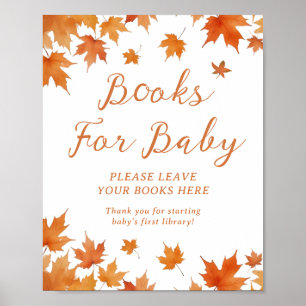 Fall Baby Shower Books for Baby Poster
