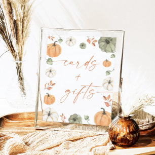 Fall Baby Shower Cards and Gifts Sign, Pumpkin Poster