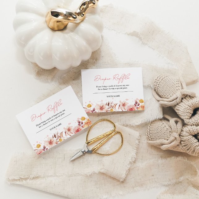 Fall Baby Shower Diaper Raffle Enclosure Card (Creator Uploaded)