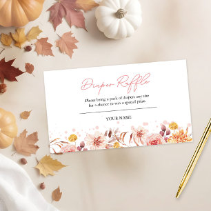 Fall Baby Shower Diaper Raffle Enclosure Card
