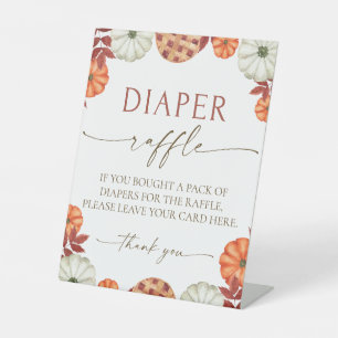 Fall Baby Shower Diaper Raffle Sign