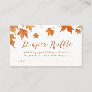 Fall Baby Shower Diaper Raffle Ticket  Enclosure Card