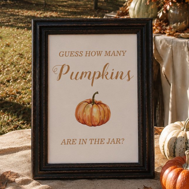 Fall Baby Shower Guess How Many Pumpkins Game Poster (Creator Uploaded)