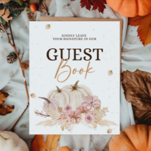 Fall Baby Shower Guest Book Sign
