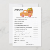 Fall  Baby shower How well do you know the mummy  