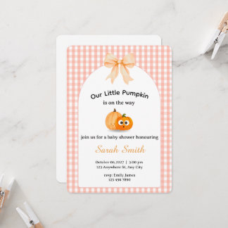 Fall Baby Shower Invite | Little Pumpkin Theme