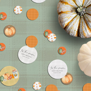 Fall Baby Shower, Little Pumpkin, Gender Neutral Confetti