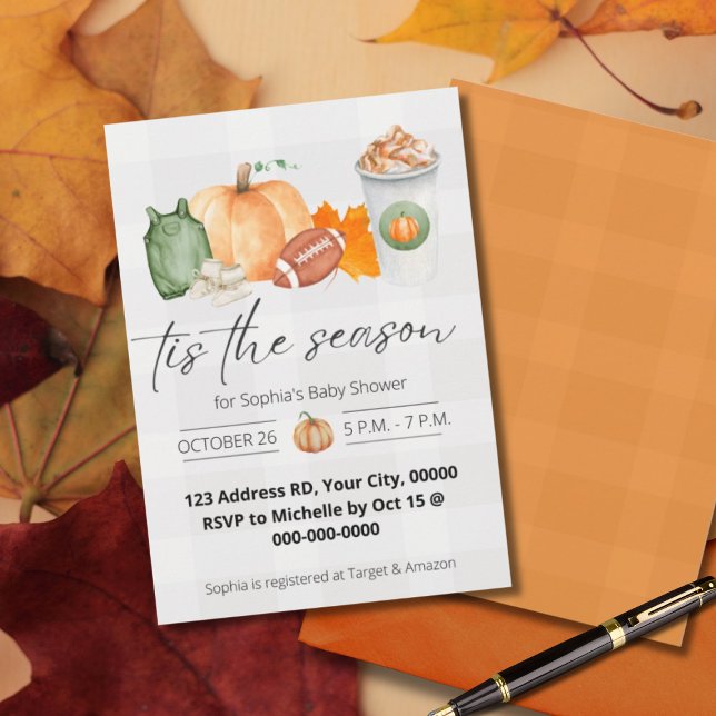 Fall Baby Shower, Little Pumpkin, Gender Neutral Invitation (Creator Uploaded)