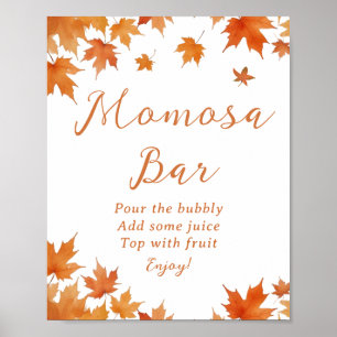 Fall Baby Shower Momosa Bar Poster
