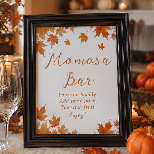 Fall Baby Shower Momosa Bar Poster