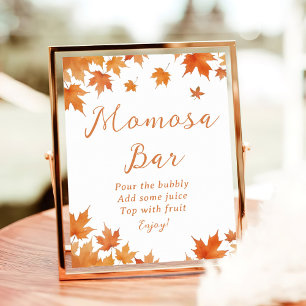 Fall Baby Shower Momosa Bar Poster