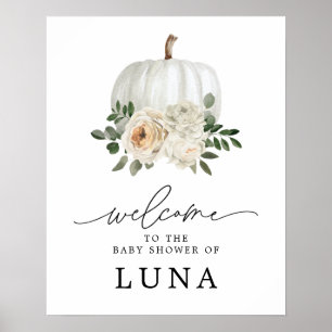 Fall Baby Shower Welcome Poster