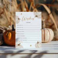 Fall Baby Shower Wishes For Baby Card