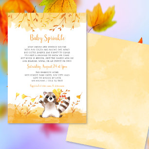 Fall Baby Sprinkle, Neutral Gender Racoon Invitation