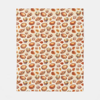 Fall Baked Goods Fleece Blanket