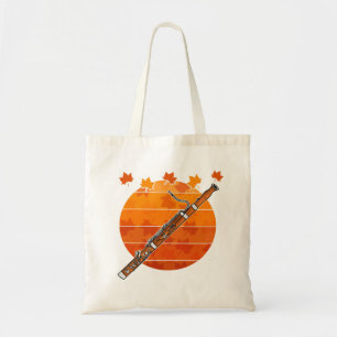 Fall Bassoon Autumn Bassoonist Woodwind Musician Tote Bag