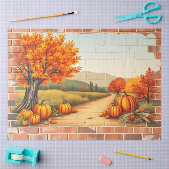 Fall Beautiful Modern Happy Thanksgiving Tissue Paper (Craft)