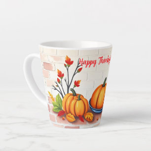 Fall Beautiful Popular Happy Thanksgiving Latte Mug