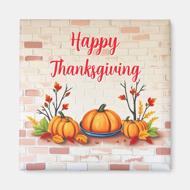 Fall Beautiful Popular Happy Thanksgiving Magnet (Front)