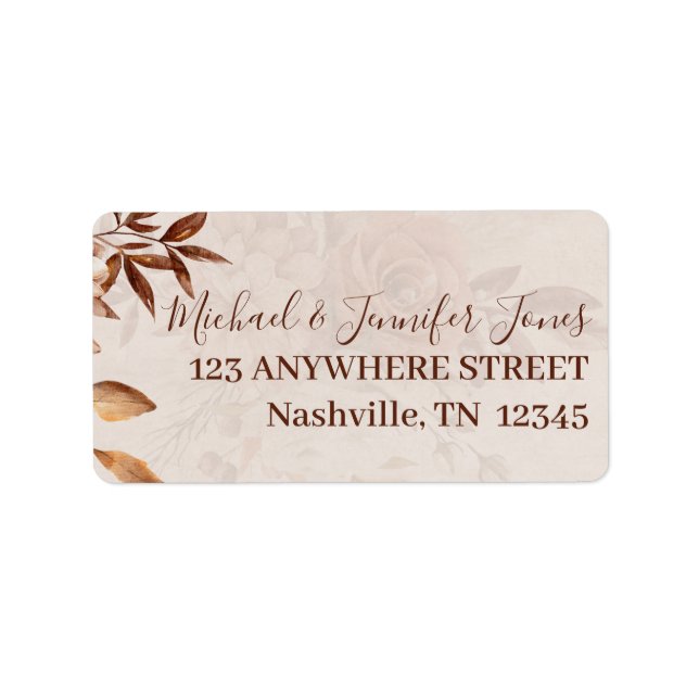 Fall Beauty Return Address Label (Front)