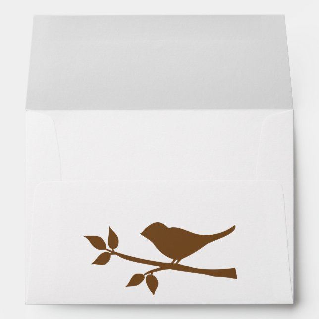 Fall Bird on a Tree Branch Envelope (Back (Bottom))