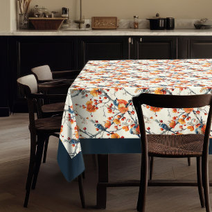 Fall Birds and Blooms Tablecloth for Cosy Autumn