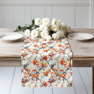 Fall Birds & Blooms Runner Cosy Charm for Autumn