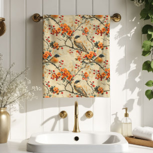 Fall Birds & Blooms Towel Gift for Their Bathroom