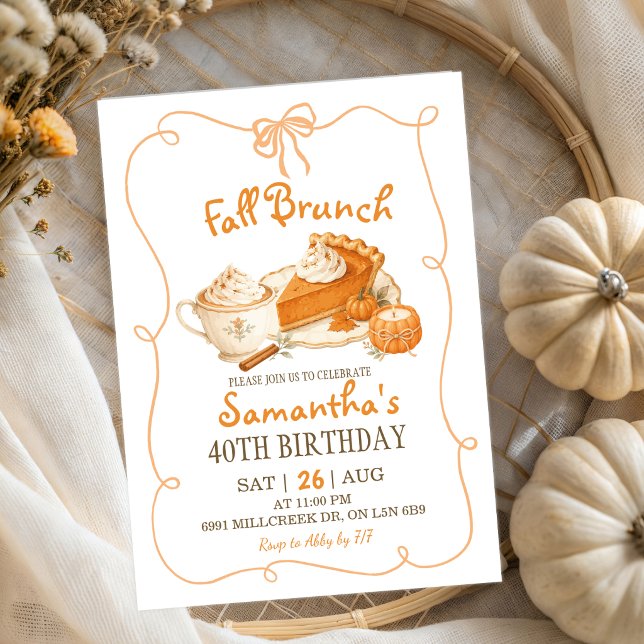Fall Birthday Brunch Invitation (Creator Uploaded)