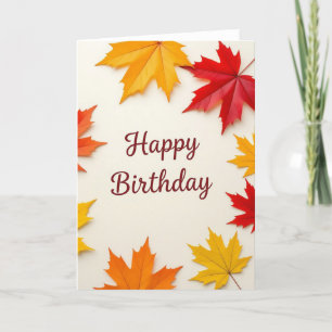 Fall Birthday Card, Fall Birthday, Autumn Card