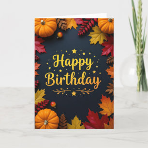 Fall Birthday Card, Fall Birthday, Autumn Card